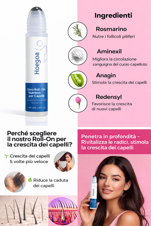 rouleau de croissance des cheveux au romarin