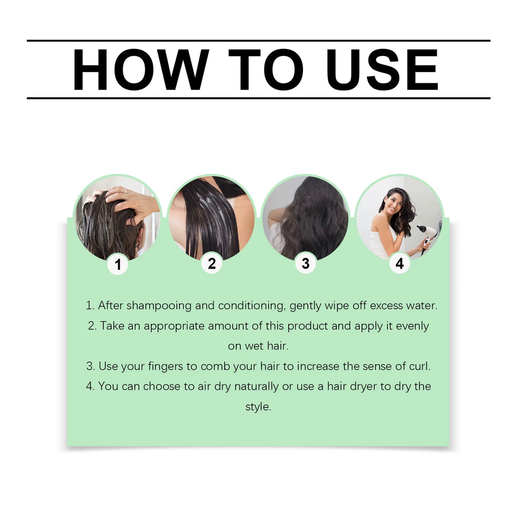 Rosemary Curly Hair Elastin Improve Hair Brightness Smooth Frizzy Hair Prevent Dryness Moisturize Shape Fluffy Hair Care Product